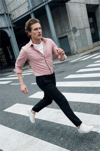 Pantalon à jambes droites