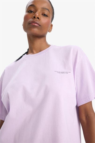 DeFactoFit Oversize Fit Crew Neck Short Sleeve T-Shirt