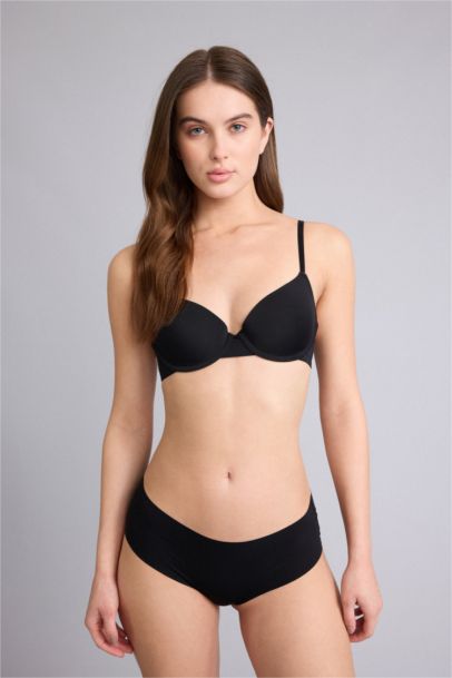 Micro Kaplı Pedli Balenli Tişört Bra