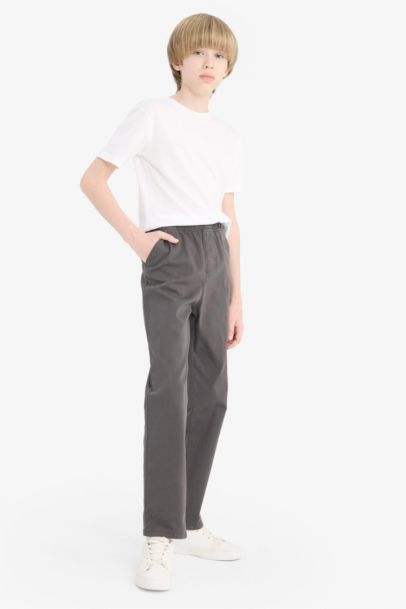 Boy Straight Leg Gabardine Trousers