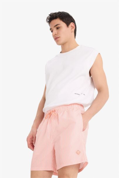 Striped Short Swim Shorts