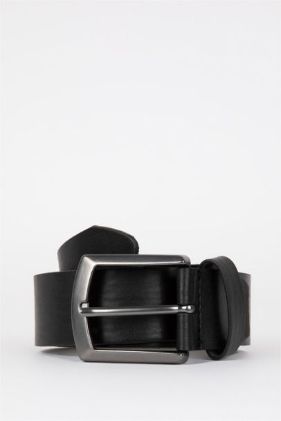 Man Faux Leather Belt