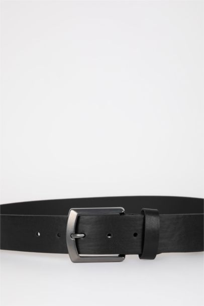 Man Faux Leather Belt