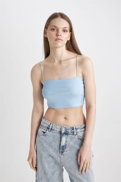 Fitted Ribbed Camisole Crop Top