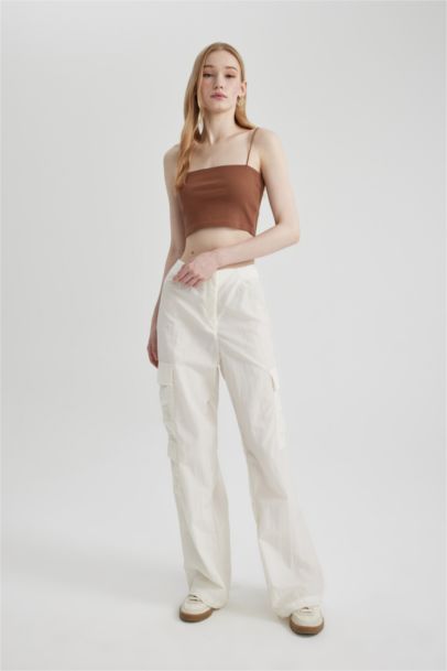 Fitted Ribbed Camisole Crop Top