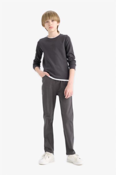 Boy Straight Leg Gabardine Trousers