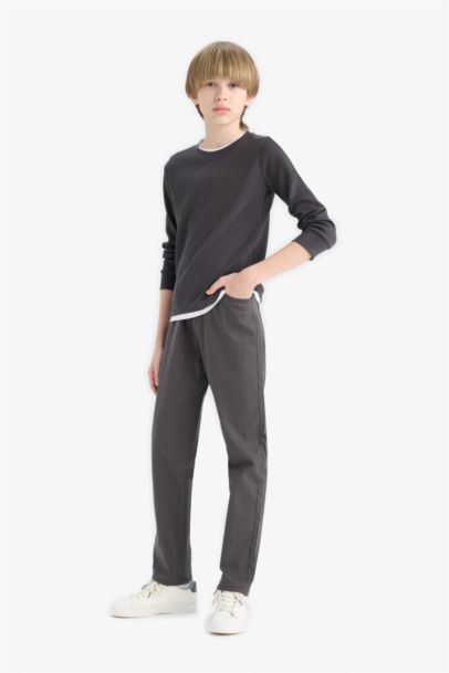 Boy Straight Leg Gabardine Trousers