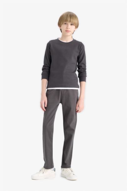 Boy Straight Leg Gabardine Trousers