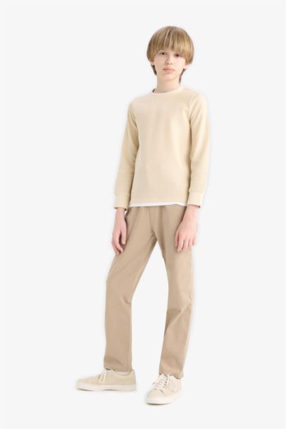 Düz Paça Gabardin Okul Pantolonu Erkek Çocuk