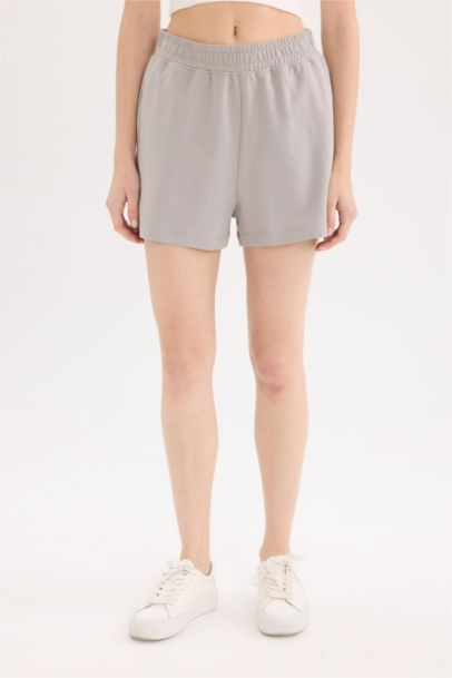 Straight Leg Flexible Waist Shorts