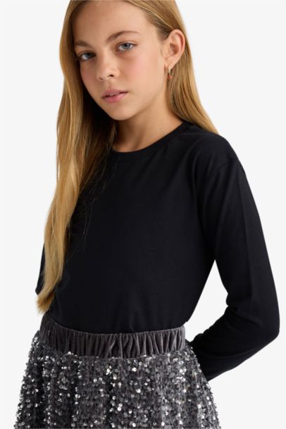 Girl Crew Neck Basic T-Shirt