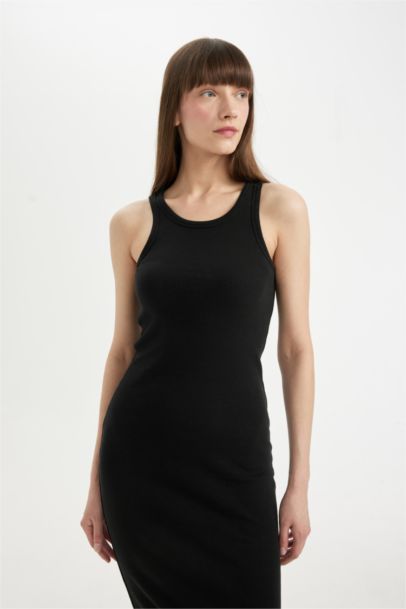 فستان ميدي نص ردن مضلع بوديكون