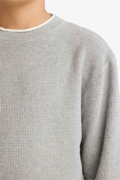 Pull-Over Coupe Régulière Col Rond Pour Garçon