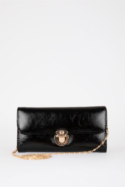 Kadın Zincir Askılı Suni Deri Cüzdan