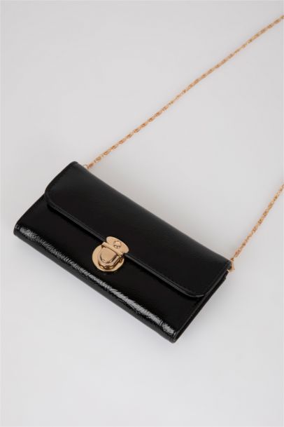 Kadın Zincir Askılı Suni Deri Cüzdan
