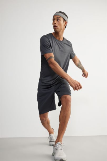 تيشيرت رياضي سليم فيت مطبوع برقبة مستديرة من DeFactoFit