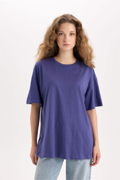 Футболка оверсайз с круглым вырезом