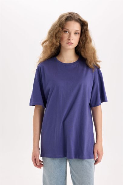 Футболка оверсайз с круглым вырезом