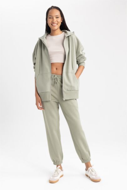 Кардиган оверсайз с капюшоном из плотной ткани