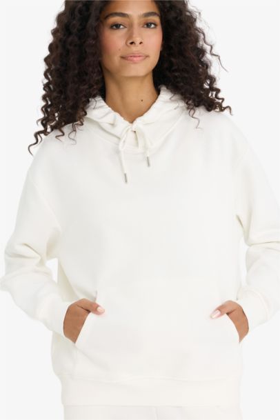 Regular Fit Basic Thick Fabric Hoodie