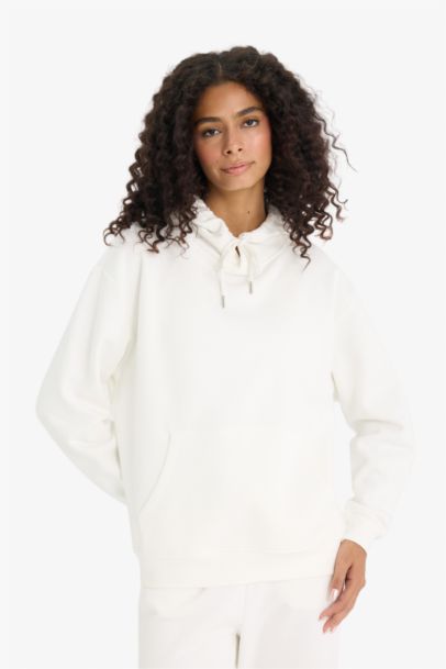 Regular Fit Basic Thick Fabric Hoodie