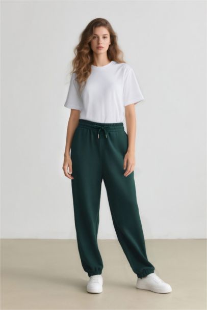 Jogger Kalın Eşofman Altı Cepli Yüksek Bel