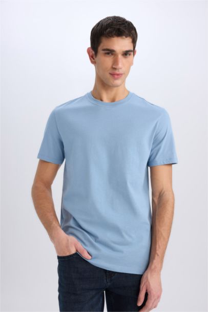 New Regular Fit Crew Neck Basic T-Shirt