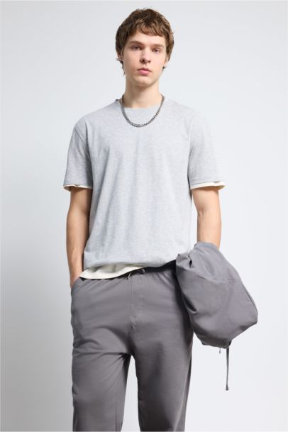 T-shirt à col rond et manches courtes Coupe régulière