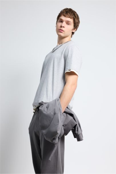 T-shirt à col rond et manches courtes Coupe régulière