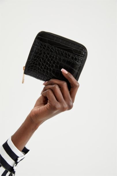 Kadın Desenli Suni Deri Cüzdan