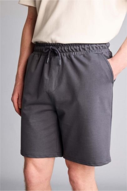 Slim Fit Thin Sweatshirt Fabric Shorts