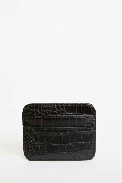 Faux Leather Card Holder