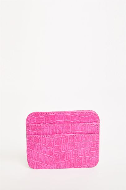 حافظة بطاقات نسائية من الجلد الصناعي