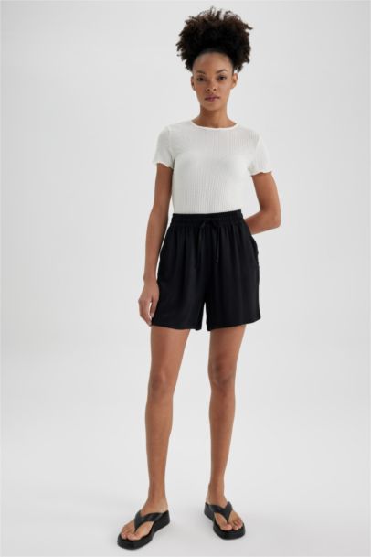 Short en Viscose Taille normale à Coupe décontractée