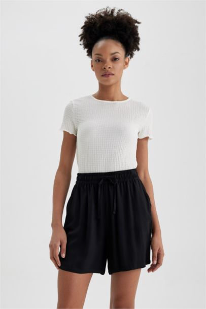 Short en Viscose Taille normale à Coupe décontractée