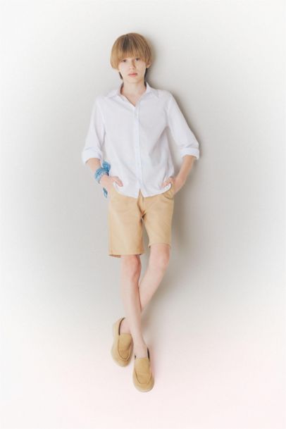Boy Regular Fit Linen Look Shirt