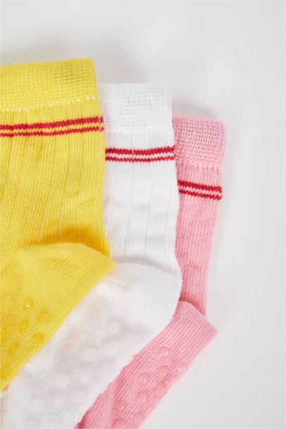 Lot de 3 paires de Chaussettes Longues en Coton pour BéBé Fille