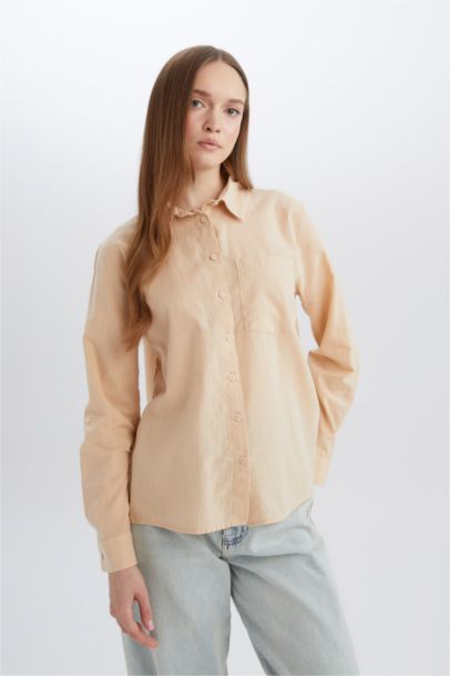 Regular Fit Basic Pocketed Long Sleeve Shirt