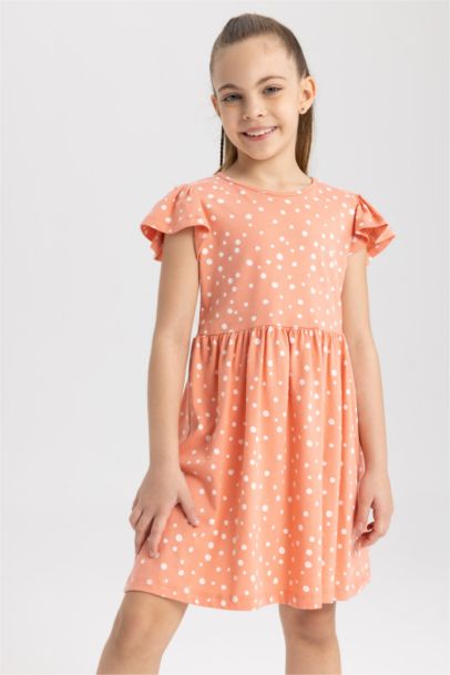 Regular Fit Short Sleeve Knitted Dress