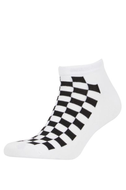 Erkek Dama Desenli 3'lü Pamuklu Patik Çorap