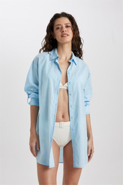 Fall in Love Regular Fit Beach Shirt