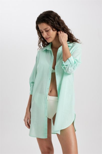 Fall in Love Regular Fit Beach Shirt