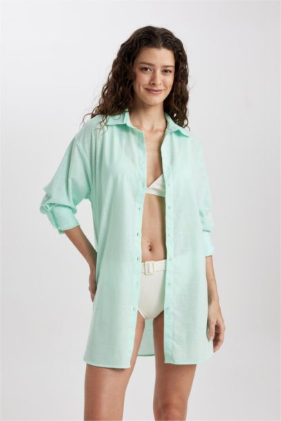 Fall in Love Regular Fit Beach Shirt