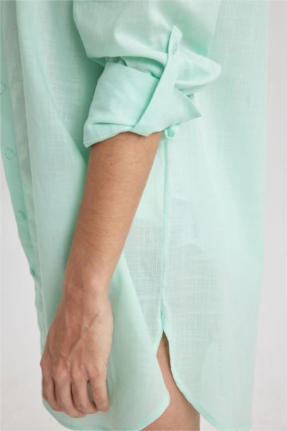 Fall in Love Regular Fit Beach Shirt