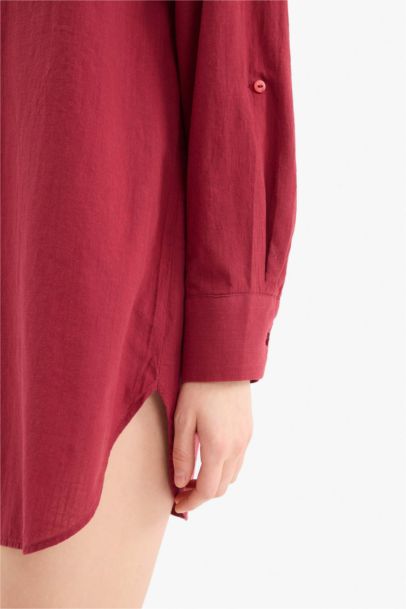 Fall in Love Regular Fit Cotton Beach Shirt