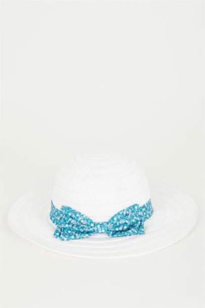 طاقية خوص بناتي أبيض