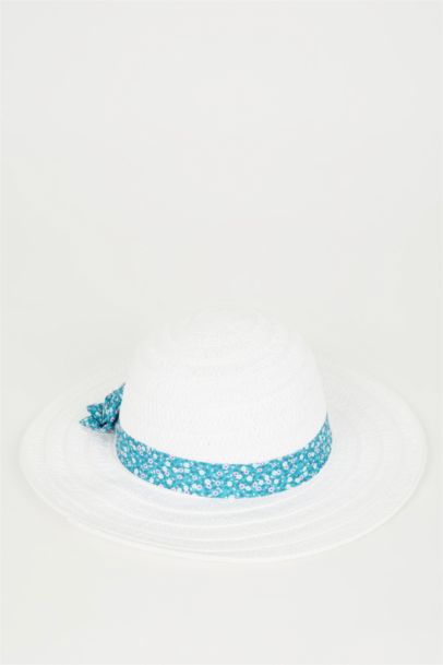 طاقية خوص بناتي أبيض