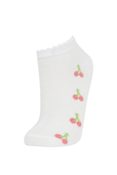 Girls' Cotton 5 Pack Short Socks