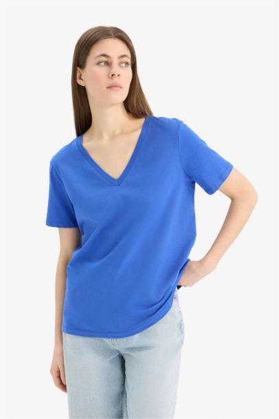 Regular Fit V-Neck Short Sleeve T-Shirt