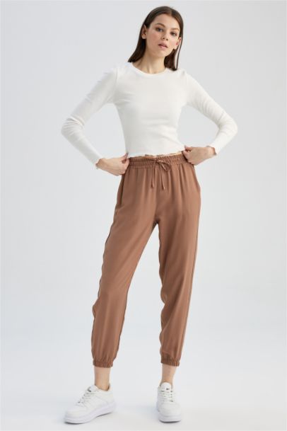 Pantalon Jogging en Viscose avec Poches